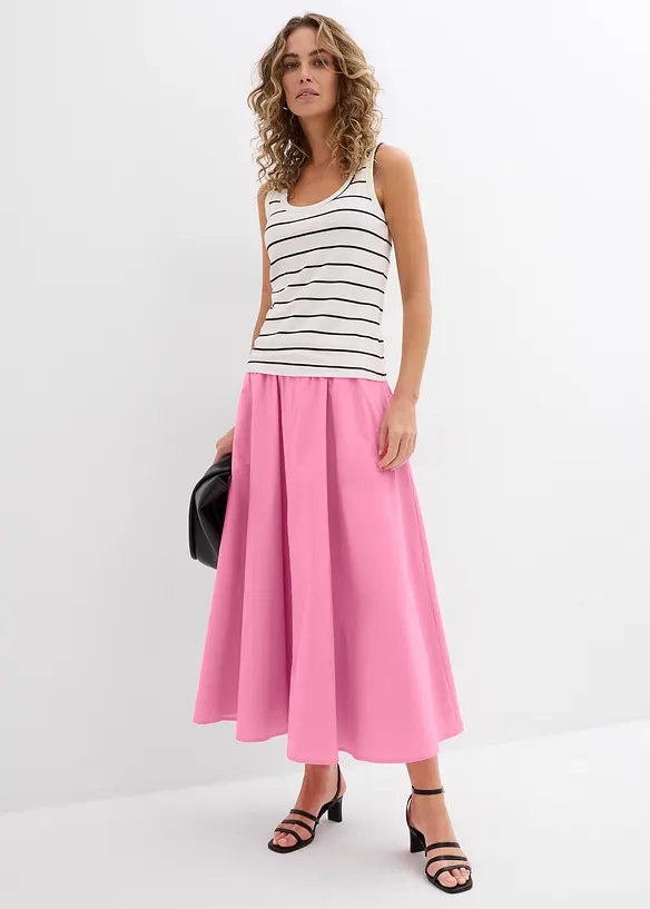 Feminint ribbstickat linne, bonprix