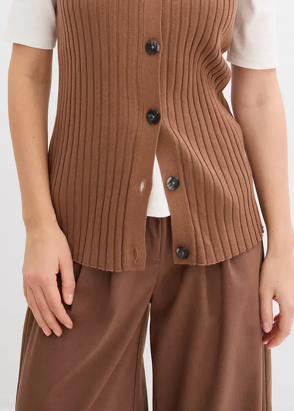 Ribbstickad v&auml;st, bonprix