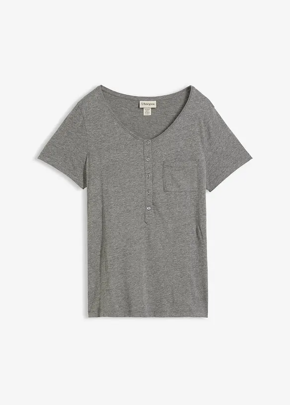 T-shirt i bomull och viskos, bonprix