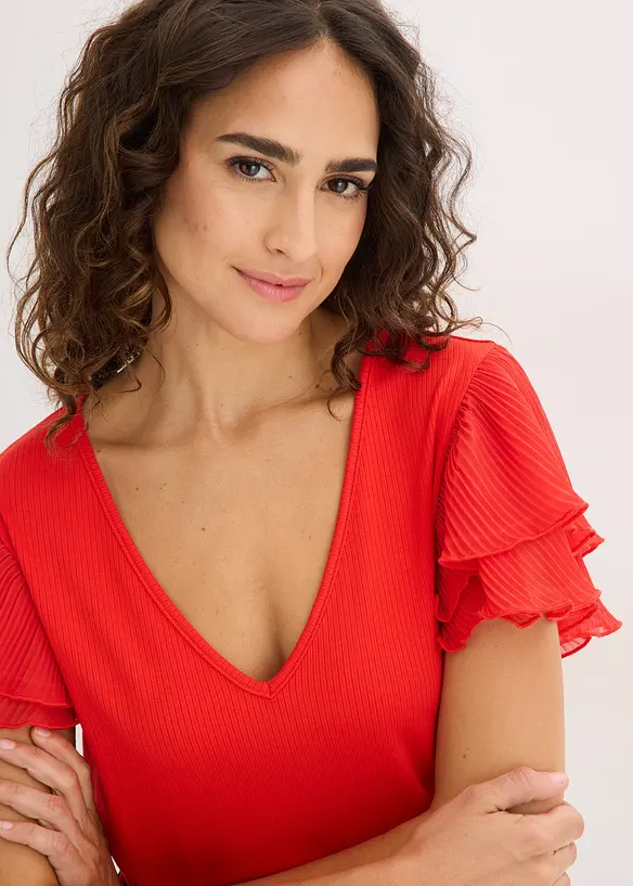 Topp med volanger, bonprix