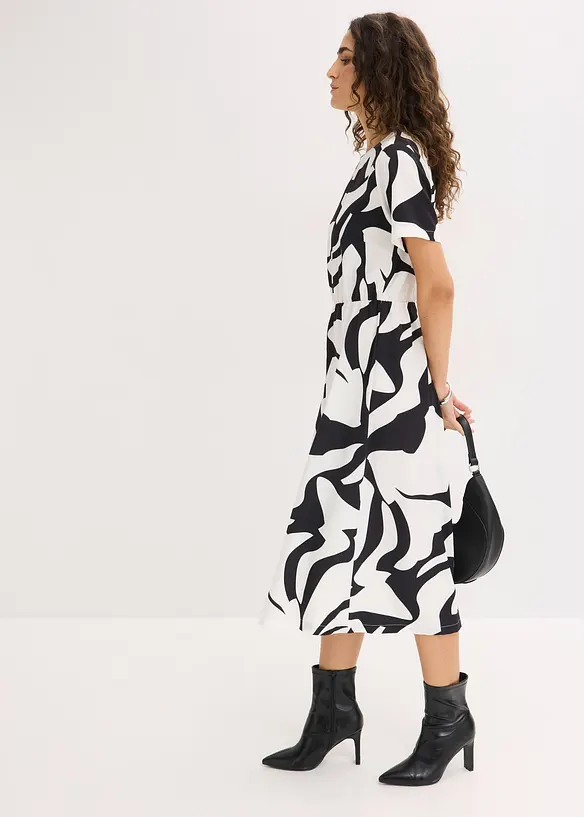 M&ouml;nstrad mellanl&aring;ng kl&auml;nning, bonprix