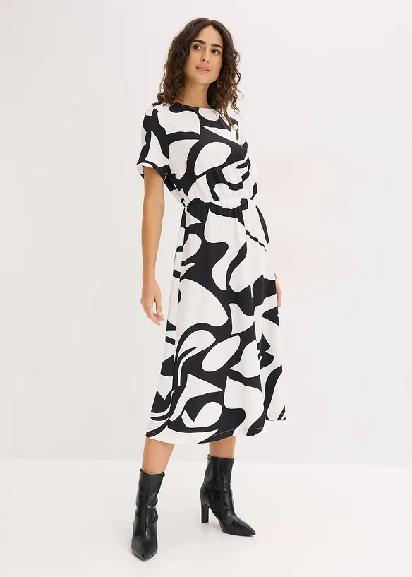 M&ouml;nstrad mellanl&aring;ng kl&auml;nning, bonprix