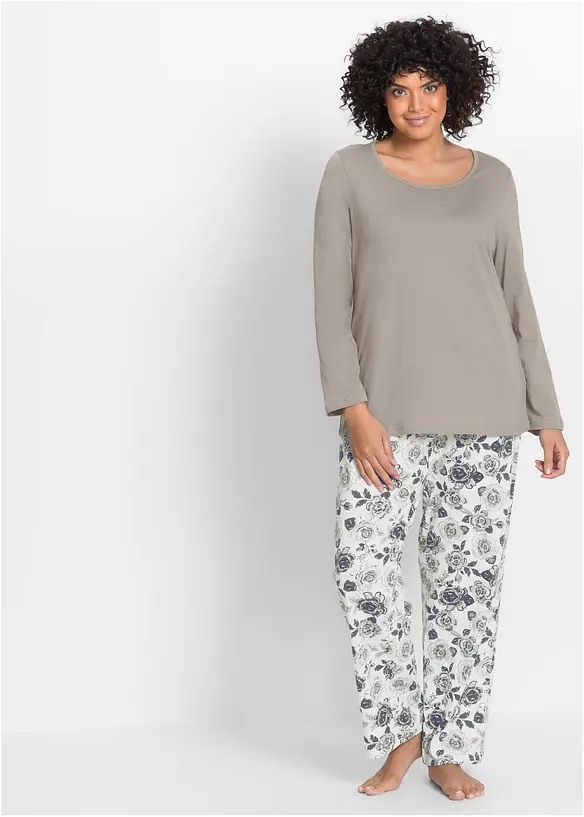 Pyjamas av ekologisk bomull, bonprix