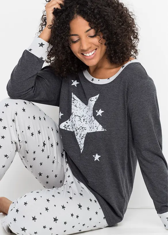 Pyjamas med ekologisk bomull, bonprix