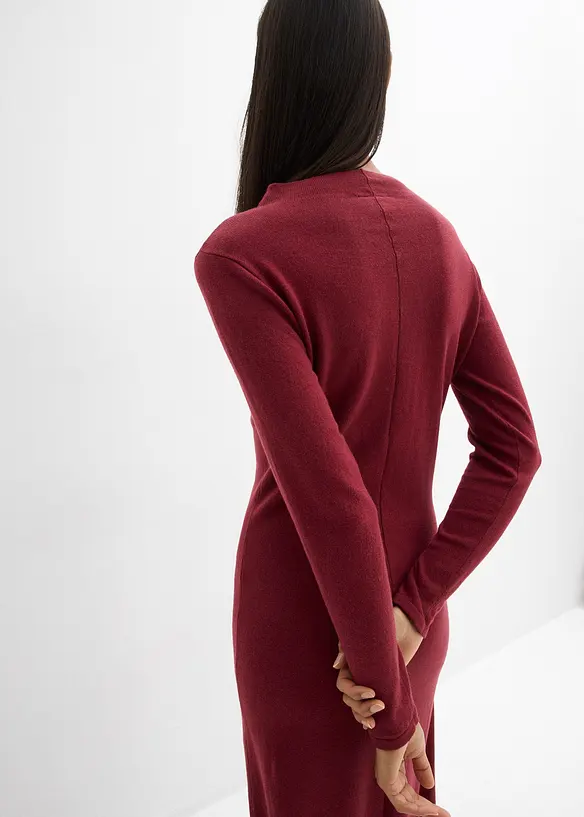 Finstickad maxikl&auml;nning i bomull med kashmir, bonprix