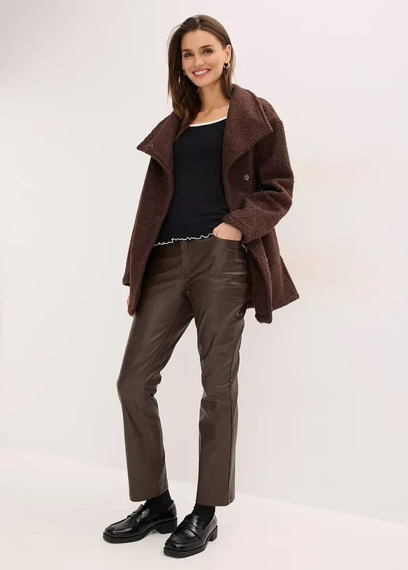 Ribbstickad topp, bonprix