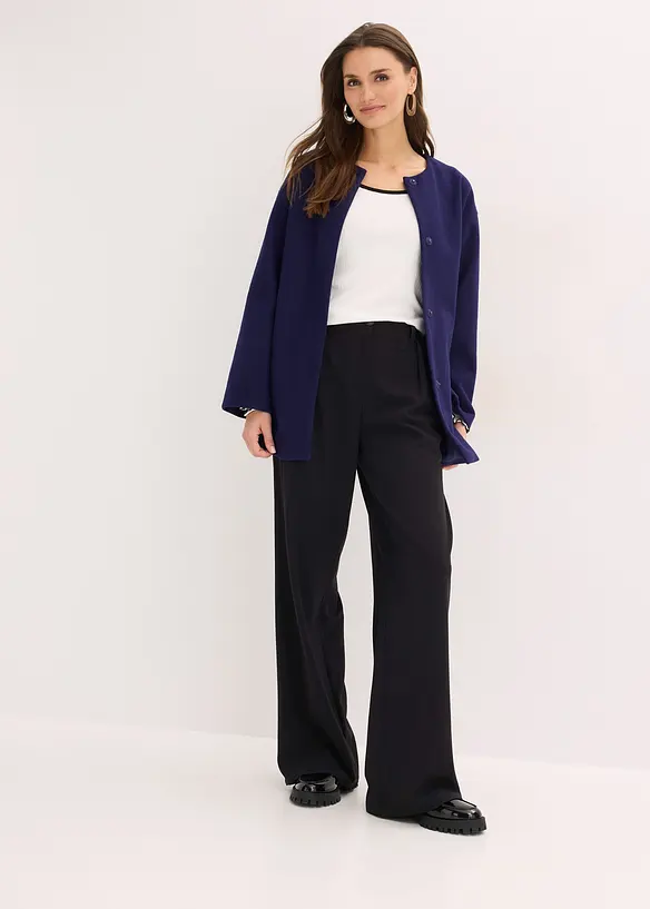 Ribbstickad topp, bonprix