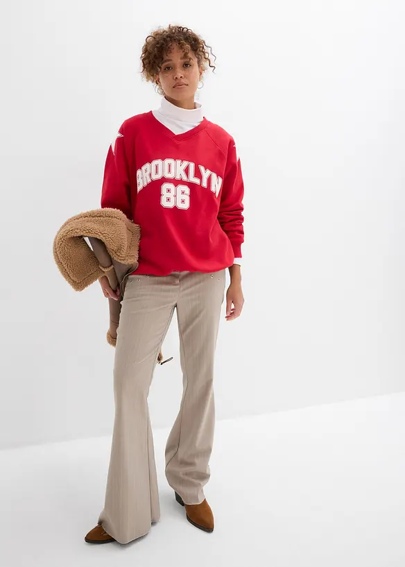 Oversizesweatshirt i mjuk bomullsmix, bonprix