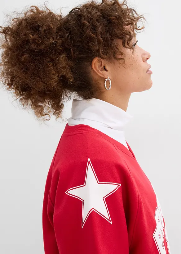 Oversizesweatshirt i mjuk bomullsmix, bonprix