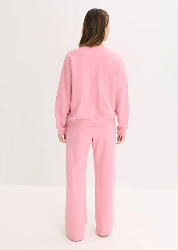 Sweatshirt och trik&aring;byxa med str&aring;veck, bonprix