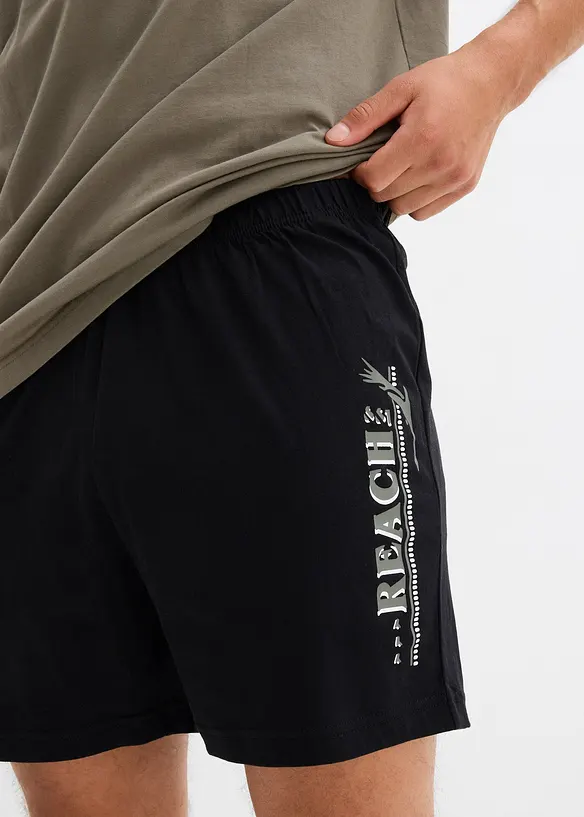 Kort pyjamas med mjuk bomull, bonprix