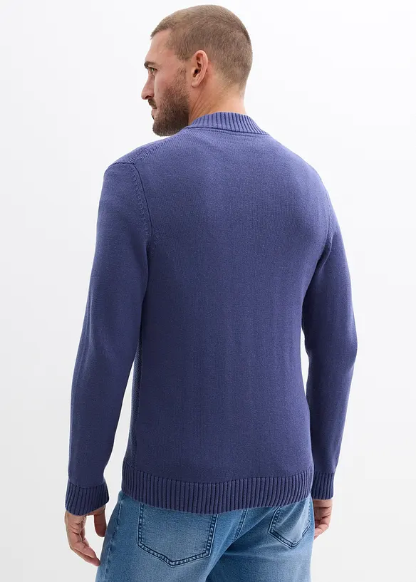 Finstickad cardigan av bomull, bonprix