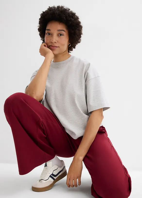 Oversizetopp av tjock, ekologisk bomull, bonprix