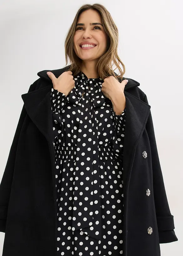 Kl&auml;nning med knytband i f&ouml;ljsam satin, bonprix