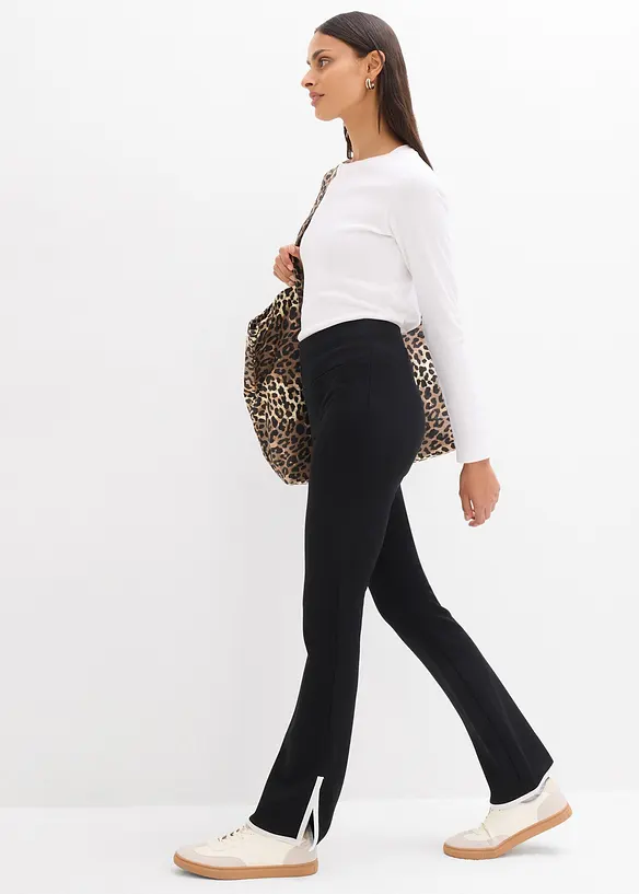 Punto di Roma-byxa med kontrastf&auml;rgade slitsar i bensluten, bonprix