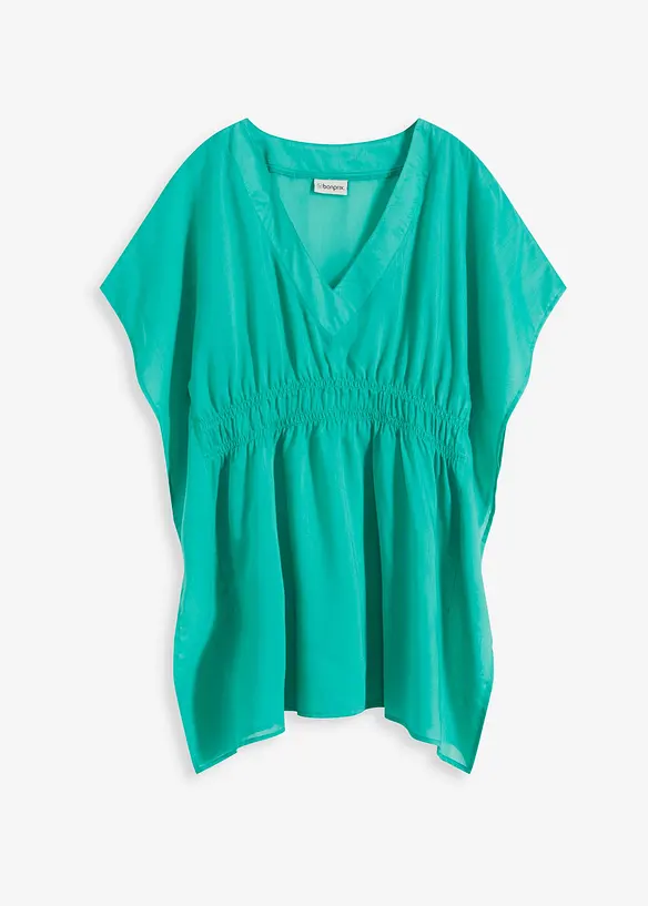 Transparent strandtunika med V-ringning, bonprix