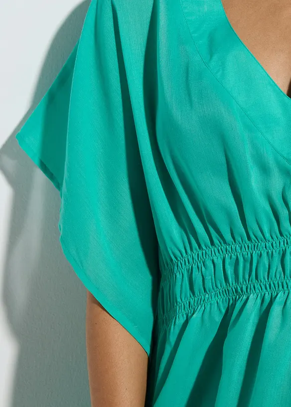 Transparent strandtunika med V-ringning, bonprix