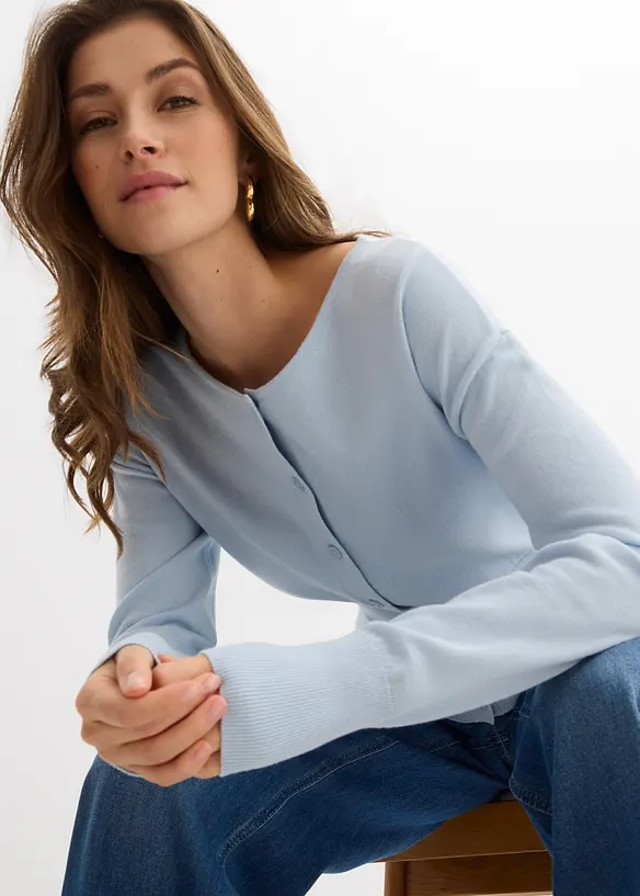 Finstickad cardigan, bonprix