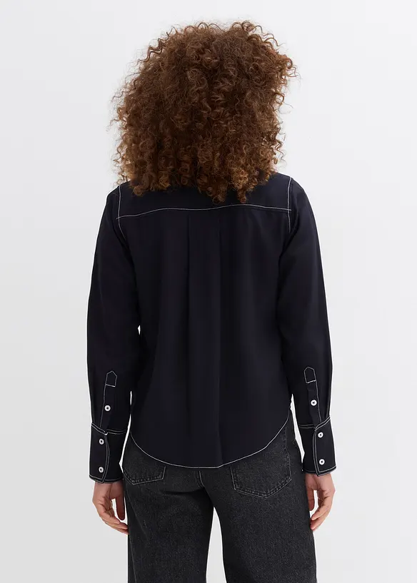 Blus av mjuk viskos, bonprix