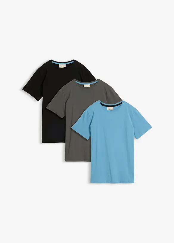 T-shirt i ekologisk bomull f&ouml;r barn (3-pack), bonprix