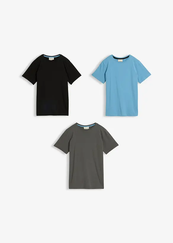 T-shirt i ekologisk bomull f&ouml;r barn (3-pack), bonprix