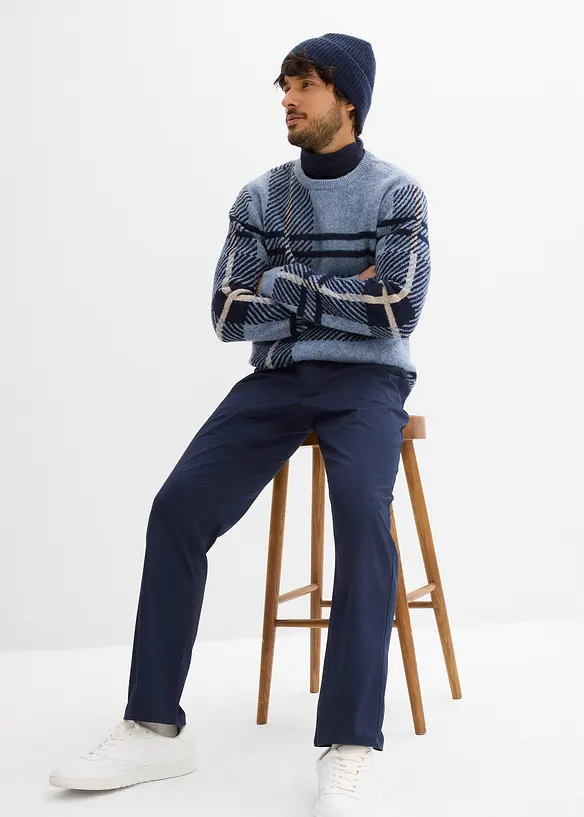 Chinos med sk&auml;rp och bekv&auml;m midja, normal passform, raka ben, bonprix