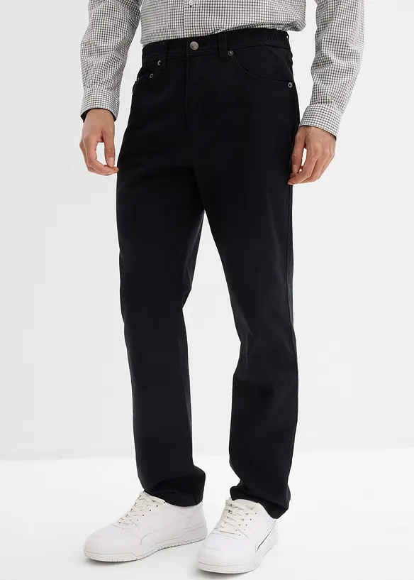 Stretchbyxa i klassisk modell med bekv&auml;m midja, Straight, bonprix