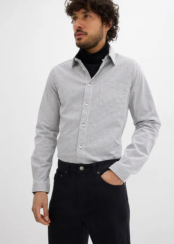 Stretchbyxa i klassisk modell med bekv&auml;m midja, Straight, bonprix