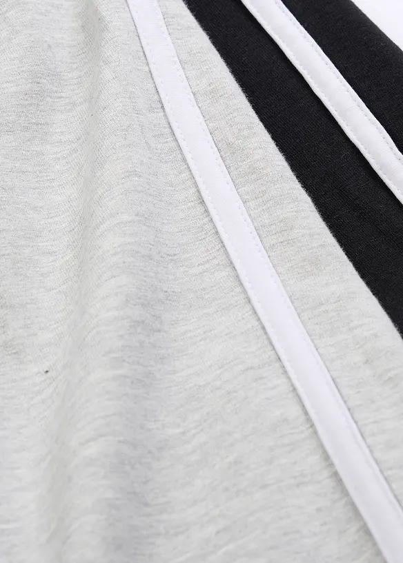 Jerseybyxa  av elastisk materialmix med ekologisk bomull (2-pack), bonprix