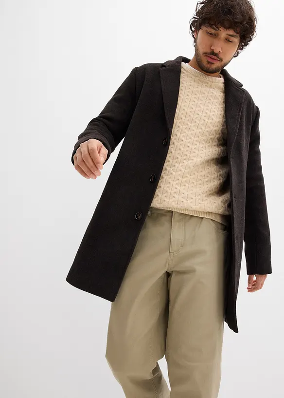 Stretchbyxa i Relaxed Fit med bekv&auml;m midja, Straight, bonprix