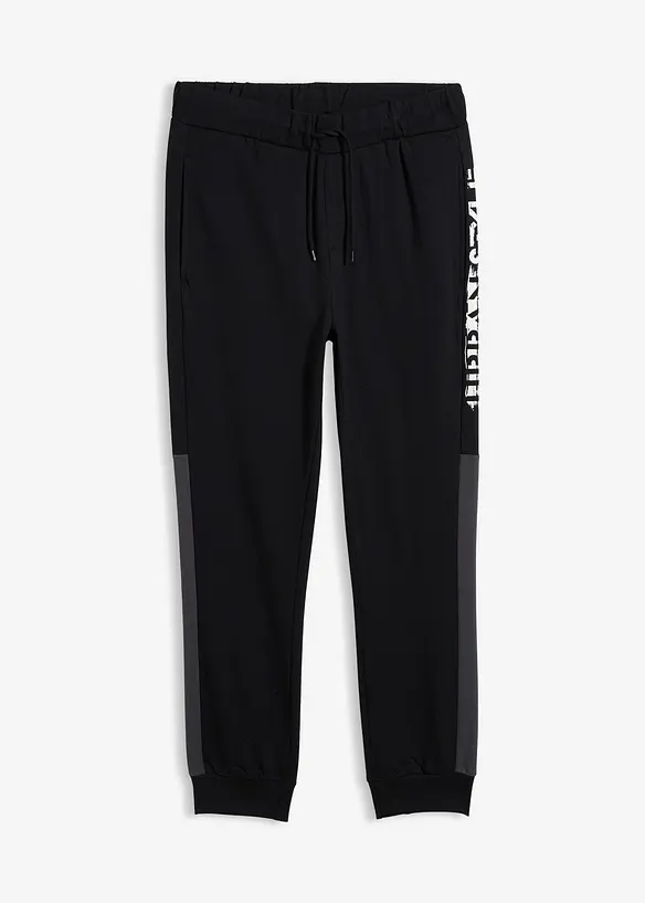 Joggingbyxa med &aring;tervunnen polyester, bonprix