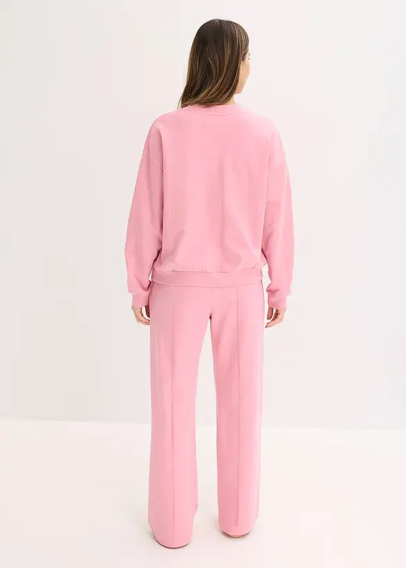 Sweatshirt och trik&aring;byxa med str&aring;veck, bonprix