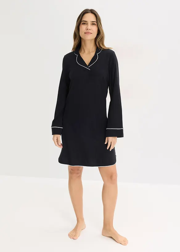 Nattlinne i mjuk bomull, bonprix