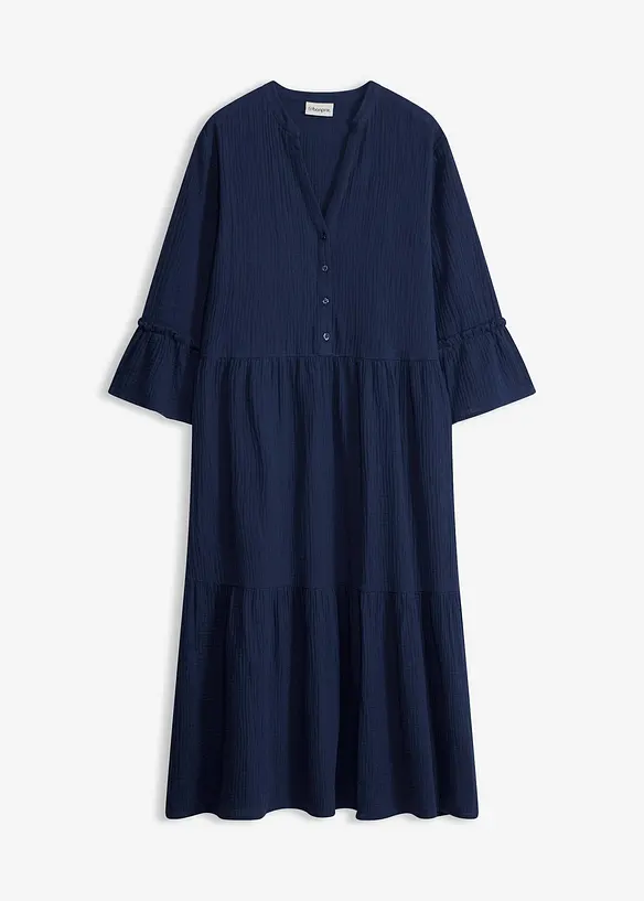 Mellanl&aring;ng kl&auml;nning i muslin, bonprix