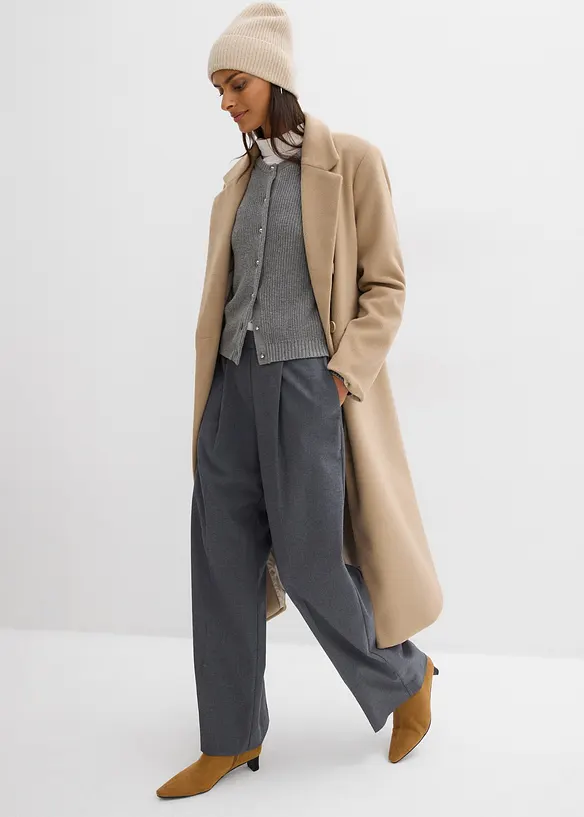 Cardigan av yllemix med dekorativa knappar, bonprix