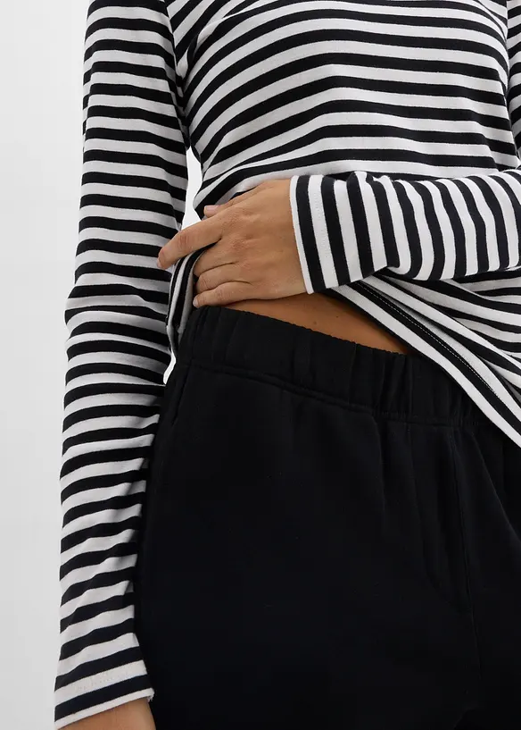 Sweatshirtbyxa av ekologisk bomull (2-pack), bonprix