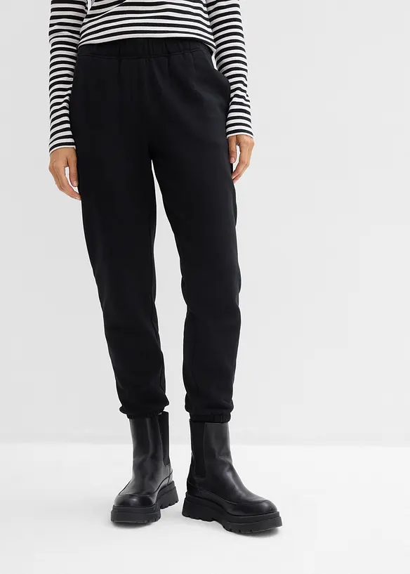 Sweatshirtbyxa av ekologisk bomull (2-pack), bonprix