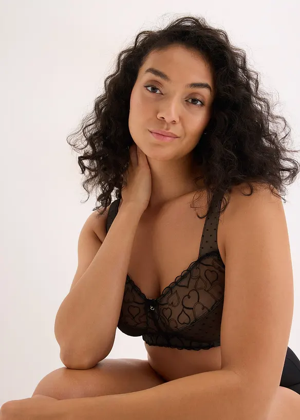 Avlastande BH utan bygel, med vadderade axelband, bonprix