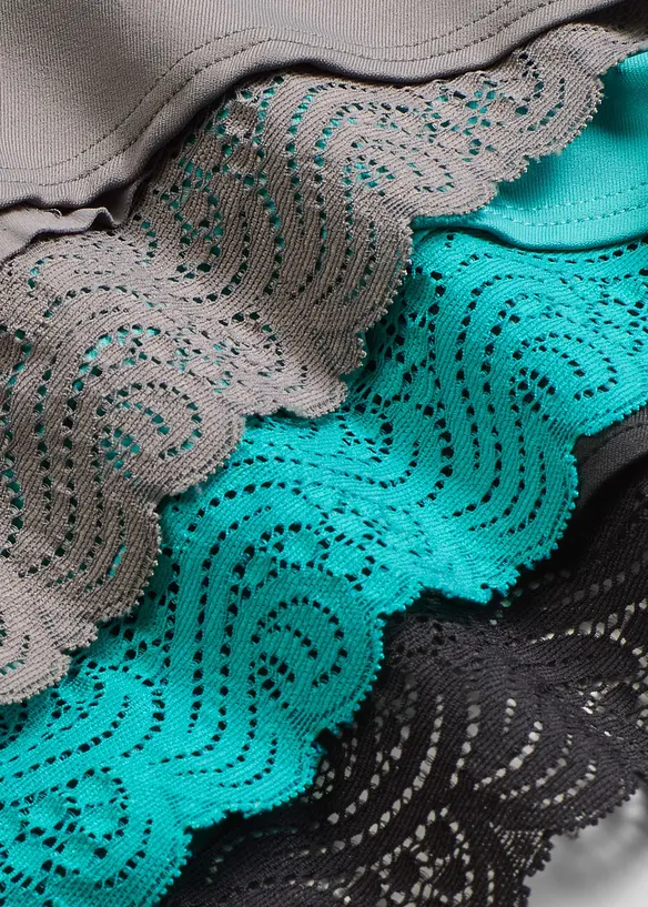 Hipstertrosa med spets (4-pack), bonprix