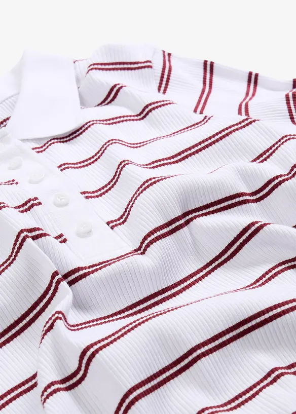 Ribbstickad pik&eacute;tr&ouml;ja, bonprix