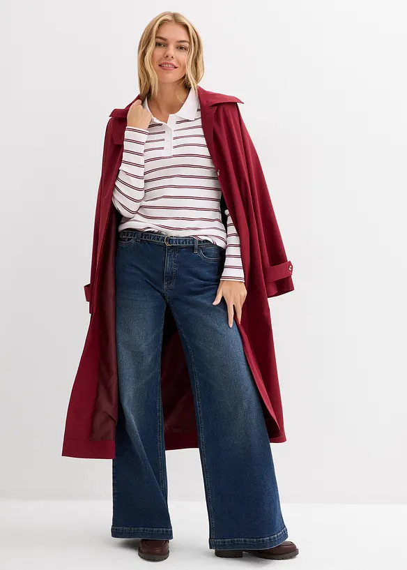 Ribbstickad pik&eacute;tr&ouml;ja, bonprix