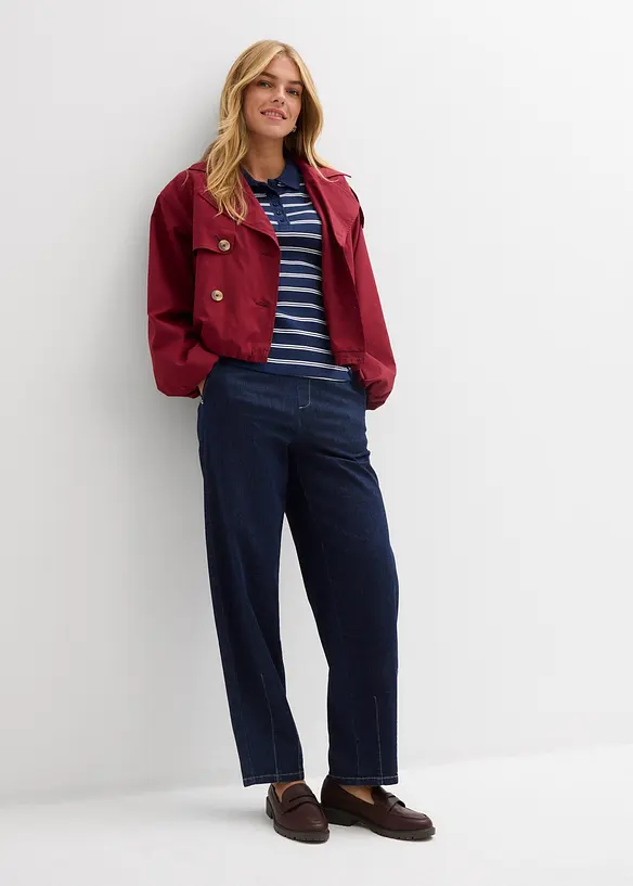 Ribbstickad pik&eacute;tr&ouml;ja, bonprix