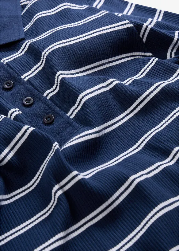 Ribbstickad pik&eacute;tr&ouml;ja, bonprix