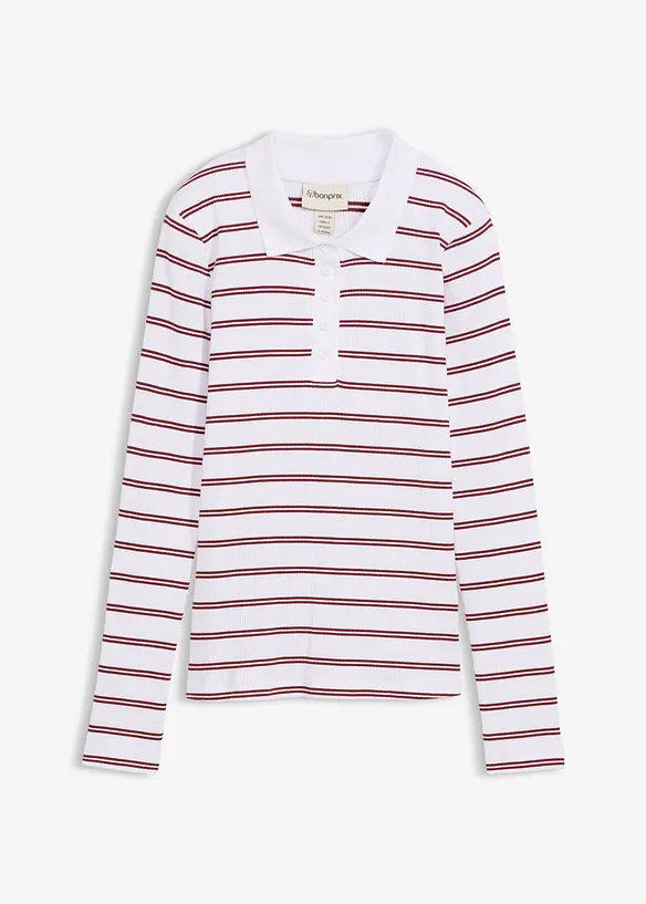 Ribbstickad pik&eacute;tr&ouml;ja, bonprix