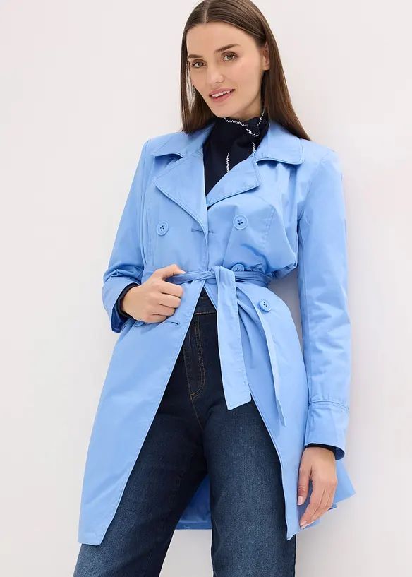 Trenchcoat av bomull, bonprix