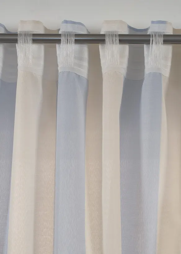 Gardinl&auml;ngd med r&auml;nder och &aring;tervunnen polyester (1-pack), bonprix