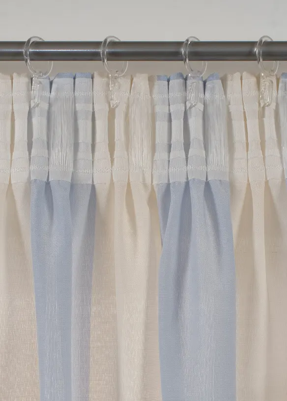 Gardinl&auml;ngd med r&auml;nder och &aring;tervunnen polyester (1-pack), bonprix