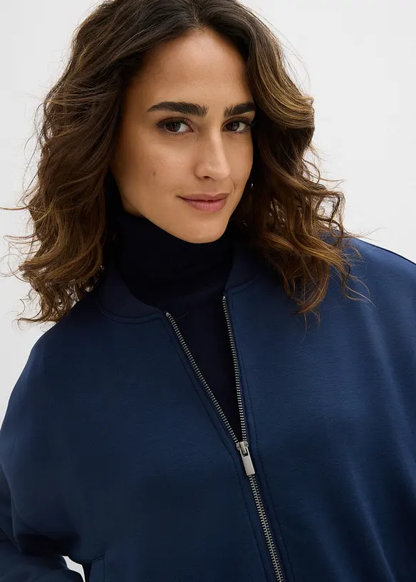 Blusjacka i trik&aring; av mjuk viskos, bonprix