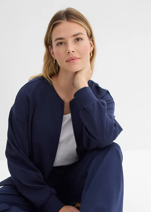 Sweatjacka i bomull, bonprix