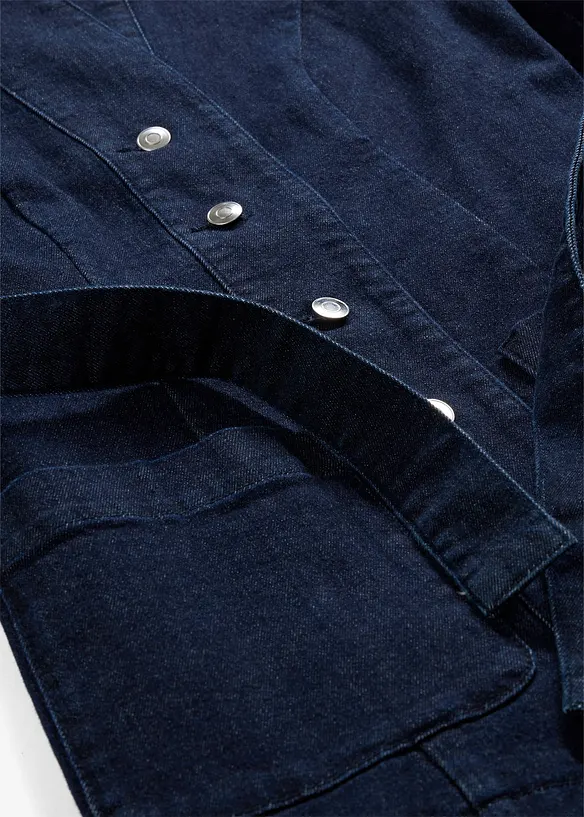 Jeansjacka med sk&auml;rp i bomull, bonprix